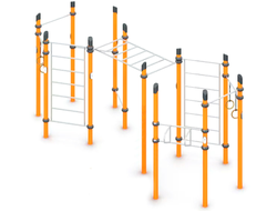 2281.1.1.50 Воркаут «4 турника, 2 шведские стенки, 2 пары колец и рукоход»