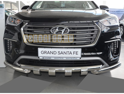 Защита переднего бампера G d60/60 для Hyundai Santa Fe GRAND (2018-...)