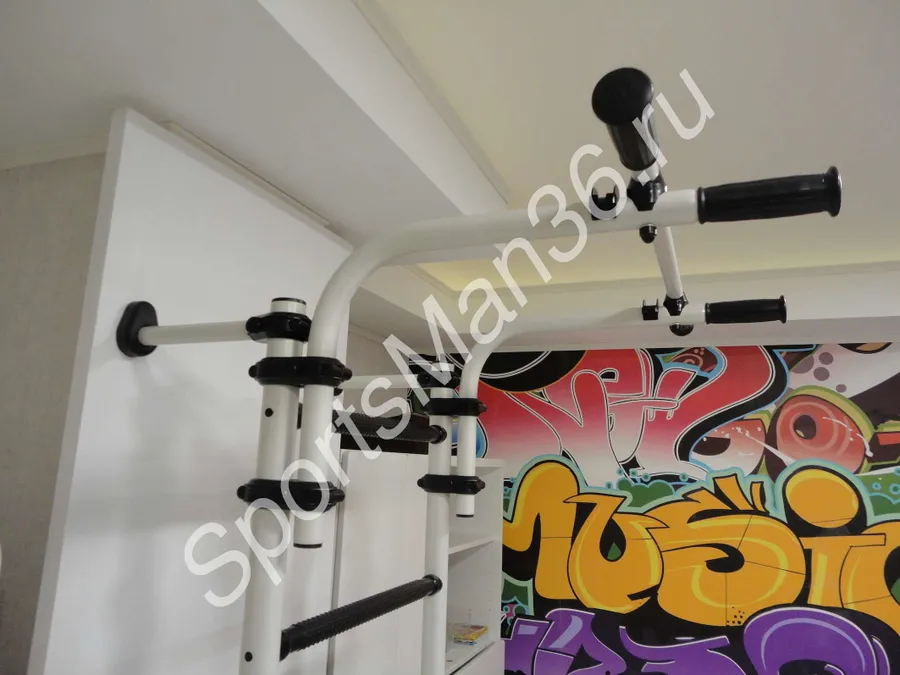 ШВЕДСКАЯ СТЕНКА РОМАНА R8, ШИРИНА 490 ММ, цвет металла - белый, ступени массажные