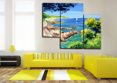Модульная картина "Скалистый берег"