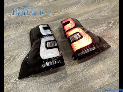 Стопы Toyota Land Cruiser Prado 150 2018+ черные светодиодные