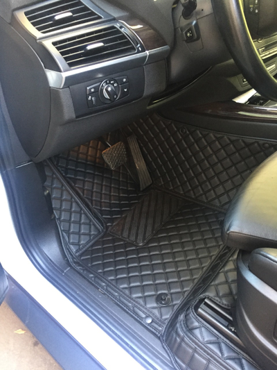 Коврики Люкс 3D черная экокожа и черная отстрочка