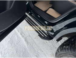 Пороги алюминиевые "Slim Line Silver" 1720 мм ТСС для Tenet T8 4WD 2025-