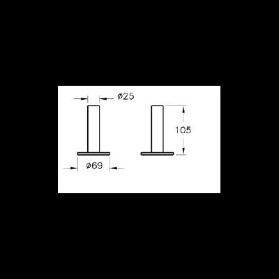 ПОДСТАКАННИК ДЛЯ ЗУБНЫХ ЩЕТОК VITRA ORIGIN, ХРОМ, A44896