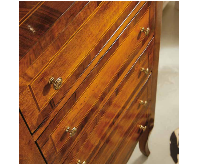 КОМОД ШПОНИРОВАННЫЙ ОРЕХОМ, С СЕМЬЮ ЯЩИЧКАМИ (L55*P35*H115)  ART. 14.21 TOSATO