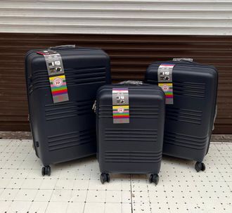 Комплект из 3х чемоданов Impreza Road Полипропилен S,M,L Темно-синий