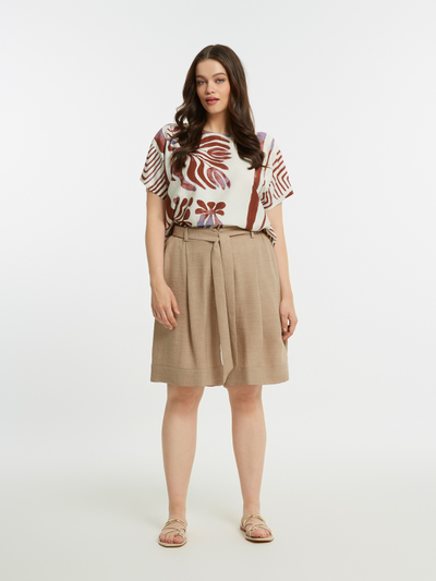 Бермуды женские с поясом