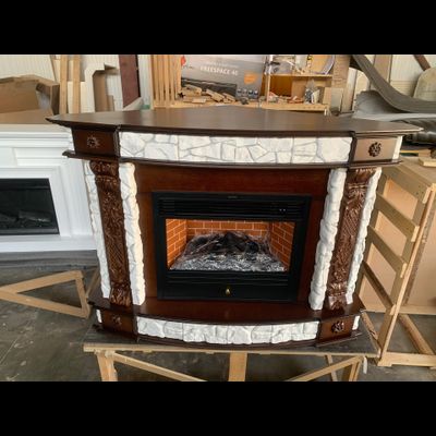 Угловой электрокамин Ричмонд BL с очагом 3D Novara 26