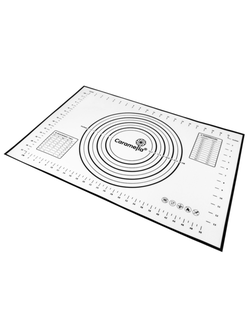Коврик силиконовый армированный гладкий с разметкой, 60*40 см