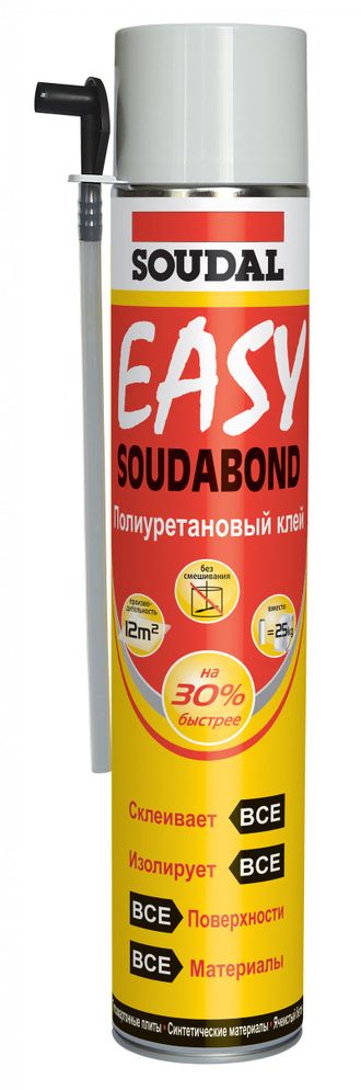 Быстросохнущий полиуретановый клей в аэрозоле Easy Soudabond 12*750мл