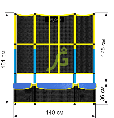 Батут с защитной сеткой IgraGrad Mini 144 см (55") размеры фото