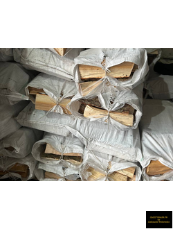 колотые дрова твердых пород в мешках