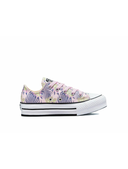 Кеды Converse Junior Chuck Taylor All Star EVA Lift Plant Love розовые низкие на платформе A00447C