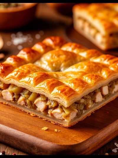 Пирог с курицей и капустой