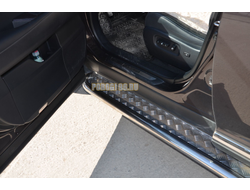 Пороги с накладным листом	d53 для Lexus RX270/RX350/RX450h  (2009-2015)