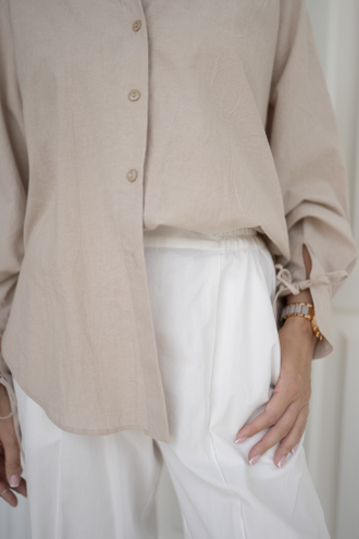 рубашка "Летучая мышь" бежевая