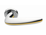 Дверные ручки Morelli Luxury "SUNRISE" CRO/GIALLO Цвет - Полированный хром/с желтой вставкой