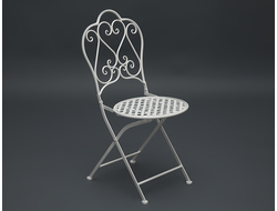 Стул кованый складной Love Chair (Лав Чэйр) BUTTER WHITE