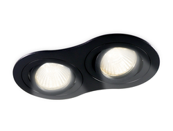 Встраиваемый светильник Ambrella 2xMR16 2xGU5.3 max11W повор. черн.175x95x28(156x81) TECHNO SPOT TN102507/2 BK