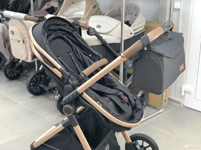 Детская коляска 2 в 1 Luxmom V2 Черный