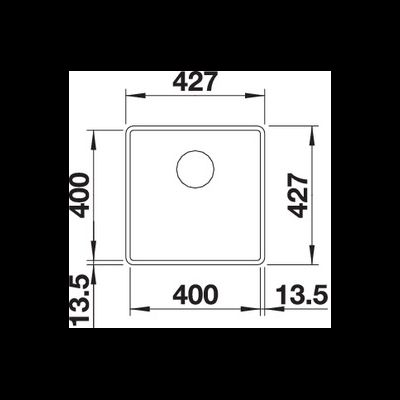 Мойка Blanco Subline 400-F, 523475