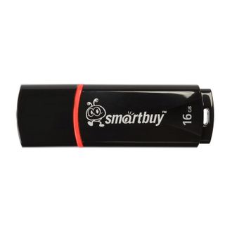 Флеш-память Smartbuy Crown, 16Gb, USB 2.0, черный, SB16GBCRW-K