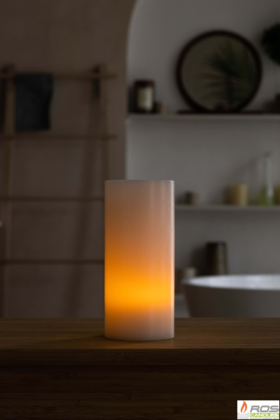 Гладкий парафиновый плафон для LED свечей - 9,2*20см