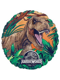Шар (18''/46 см) Круг, Парк Юрского периода Динозавр, 1 шт.