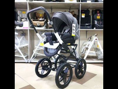 Детская коляска 2 в 1 Cobabe 6300L Серый Экокожа