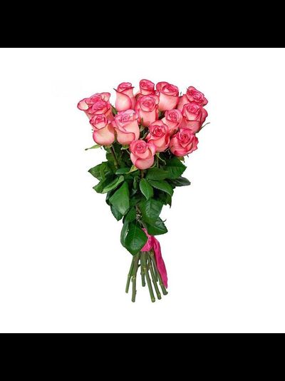 Букет из 15 розовых голландских роз 100 см