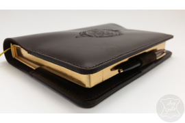 кожаный органайзер с гравировкой на обложке, именной ежедневник, ежедневник на заказ