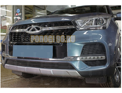 Защита радиатора Chery Tiggo 4 2018- black низ