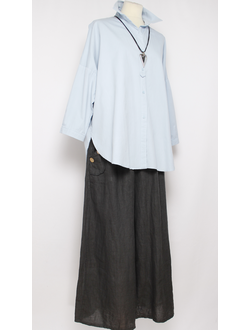 РУБАШКА "В РУБЧИК РУКАВ 3\4" голубая, розовая, бежевая, св.голубая, св.розовая