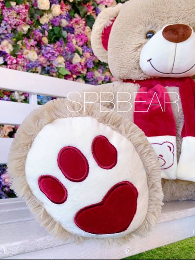 Плюшевый медведь 110 см кремовый Кевин