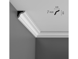 Потолочный карниз с гладким профилем из дюрополимера Orac Decor коллекция Axxent CX124