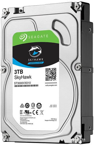 SEAGATE Skyhawk ST3000VX010, 3Тб, HDD, SATA III, 3.5&quot;