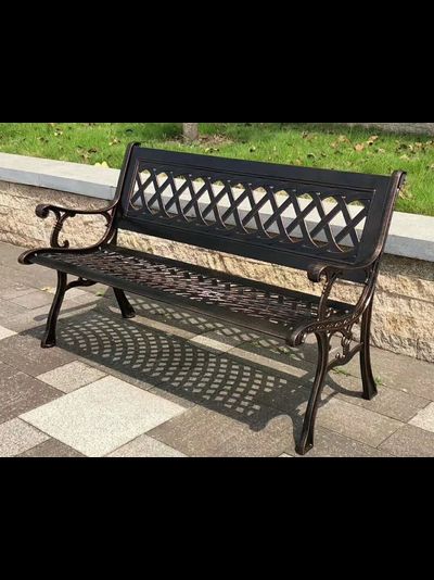 Садовая скамья из литого алюминия Turin