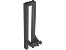 Vehicle, Forklift Wide 1 x 2 Hinge Plate Locking Dual 2 Fingers with Rubber Belt Holder, Black (4518c / 6035530 / 6392452)