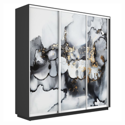 ЕН137 Шкаф-купе Трио-Фото-2 (Абстракция серая) 1800*450*2200