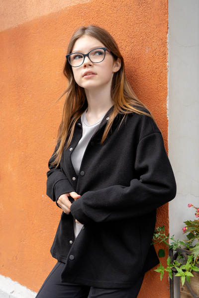 Теплая рубашка на кнопках