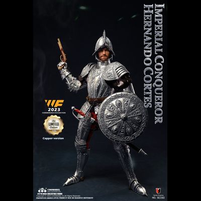 Эрнан Кортес (медно-никелевая версия, фестиваль Wonder Festival 2023) - КОЛЛЕКЦИОННАЯ ФИГУРКА 1/6 IMPERIAL CONQUISTADOR HERNAN CORTES WF CUPRONICKEL COMMEMORATIVE EDITION (SE2302) - COOMODEL