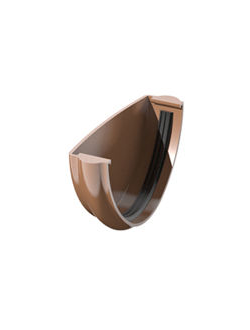 Заглушка жёлоба, пластиковая КОРИЧНЕВАЯ