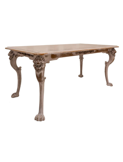 Стол обеденный, с резными ногами львы.