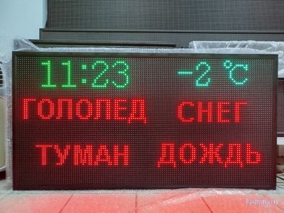 Табло погодных условий 1330*690мм