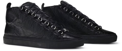 Зимние кеды Balenciaga Arena High Shiny Black Winter купить в Москве