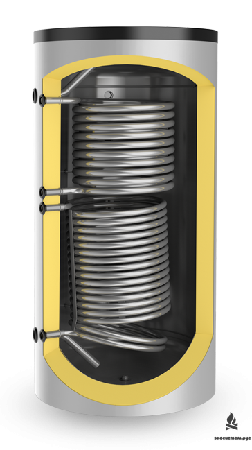 Бак аккумуляторный  Eldom 2000 литров с двумя  теплообменниками, неэмалированный