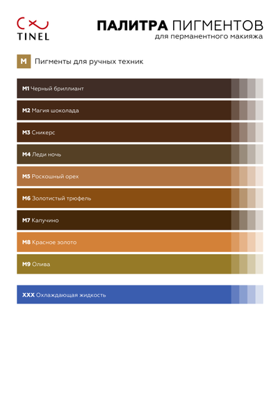 Тинель палитра для микроблейдинга