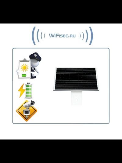 DE/VN-40W10A Солнечная панель с аккумуляторами для питания электронных устройств напряжением 12В до 5А и обеспечения автономной работы в уличных условиях, 10 А/ч (до 2 дней авт. работы)