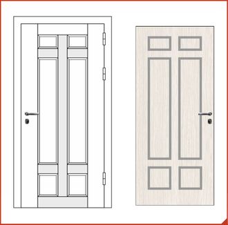 входная дверь. металлическая профильная конструкция. внутренняя сторона: фрезерованная накладка мдф под плёнкой пвх
