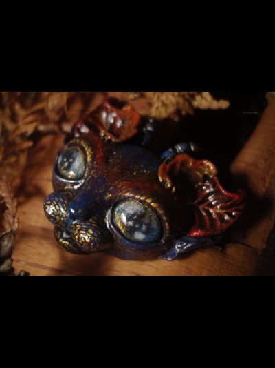 "Шуршащий Вихрябрррь". Коллекционная брошь с котом в стиле фэнтези